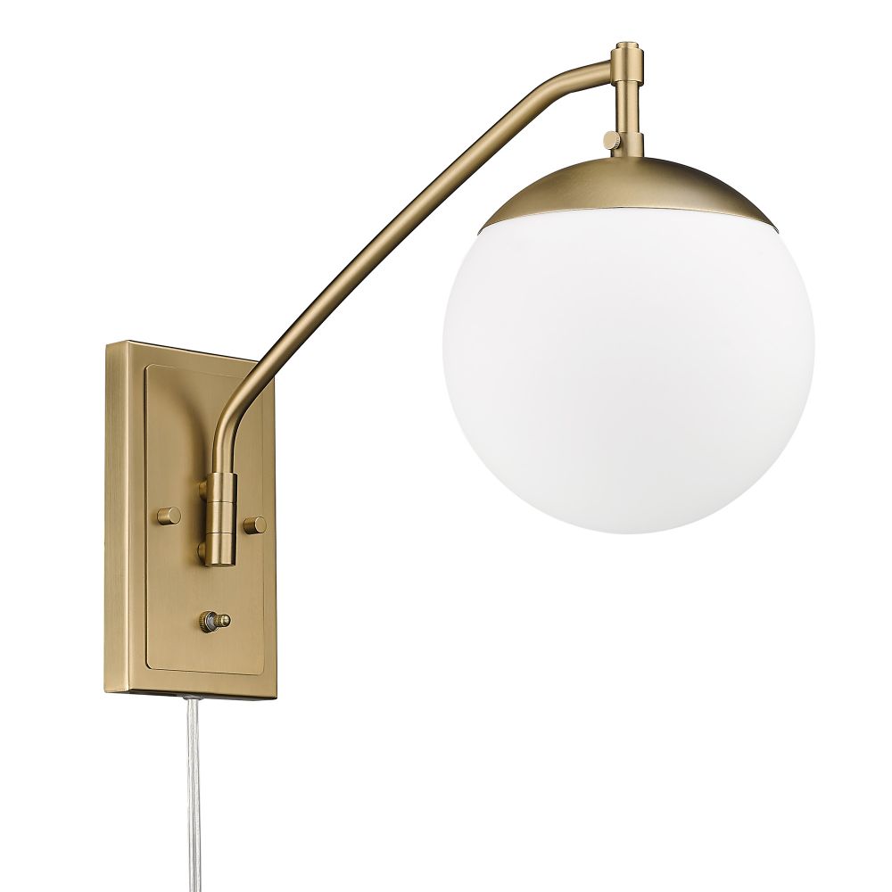Golden Lighting 3699-A1W BCB-OP Glenn 1 Light Articulating Wall Sconce in Brushed Champagne Bronze